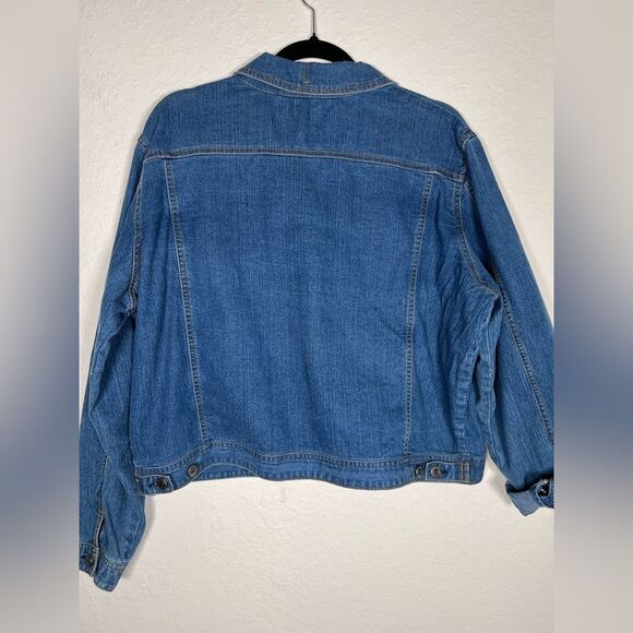 Woolrich Classic Blue Denim Jacket 🔥 excellent condition 🔥 stretch 🔥 XL - Picture 4 of 10